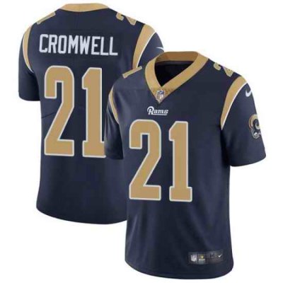 Men's Los Angeles Rams #21 Nolan Cromwell Navy Vapor Untouchable Limited Stitched