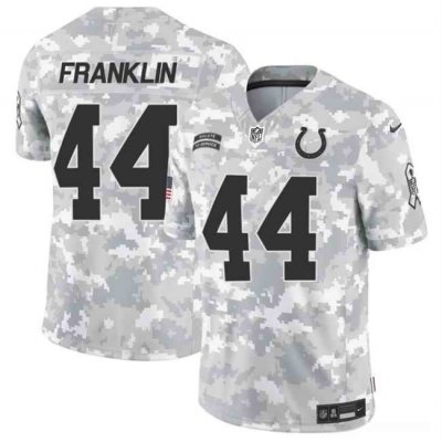 Men's Indianapolis Colts #44 Zaire Franklin 2024 F.U.S.E Arctic Camo Salute to Service Limited Stitched Football Jersey