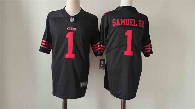 Men's San Francisco 49ers #1 Deebo Samuel SR Black Vapor Untouchable Limited Stitched Football Jersey