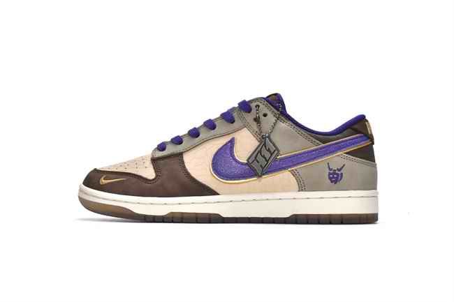 Men's Dunk Low Brown/Cream/Grey Shoes 0390