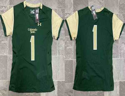 Men's Colorado State CSU Rams Active Player Custom Green Stitched Football Jersey