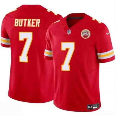 Youth Kansas City Chiefs #7 Harrison Butker Red 2024F.U.S.E Vapor Untouchable Limited Stitched Football Jersey