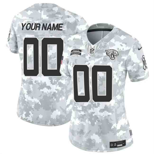 Women's Jacksonville Jaguars Active Player Custom 2024 F.U.S.E Arctic Camo Salute to Service Limited Stitched Football Jersey(Run Small)