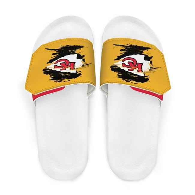 Men's Kansas City Chiefs Beach Adjustable Slides Non-Slip Slippers/Sandals/Shoes 006