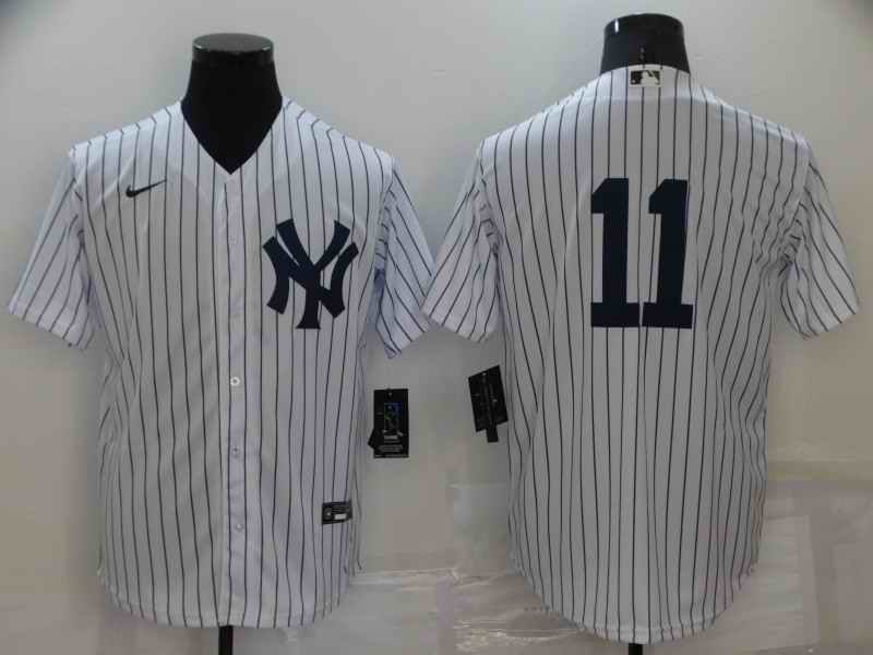 Men's New York Yankees #11 Brett Gardner White Cool Base Stitched Baseball Jersey