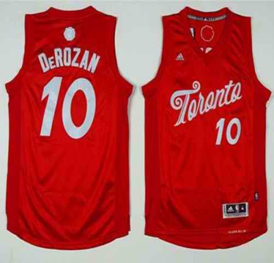 Raptors #10 DeMar DeRozan Red 2016-2017 Christmas Day Stitched NBA Jersey