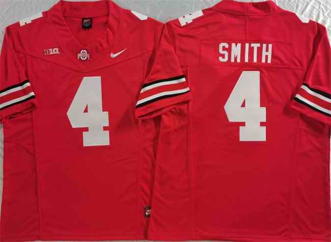 Men's Ohio State Buckeyes #4 Jeremiah Smith Red F.U.S.E. Limited Stitched Jersey