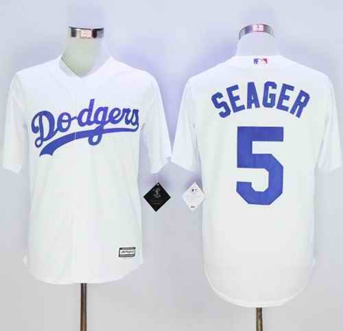 Dodgers #5 Corey Seager White New Cool Base Stitched MLB Jersey