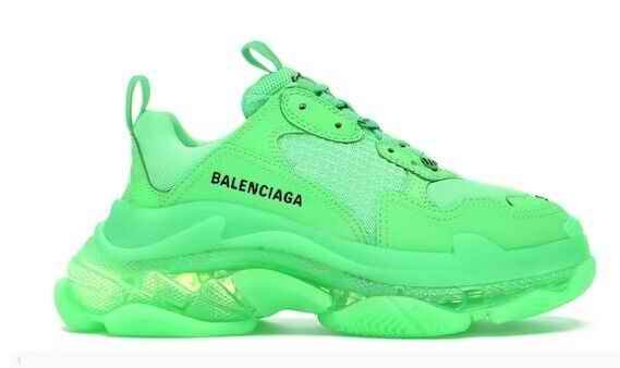 Men's Balenciaga 'Triple S' Green Shoes 081