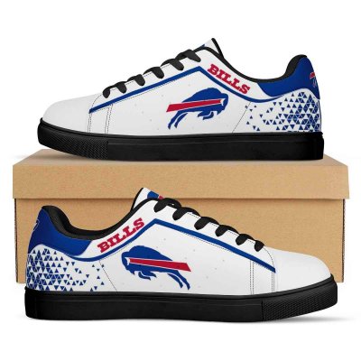 Women's Buffalo Bills Low Top Leather Sneakers 001