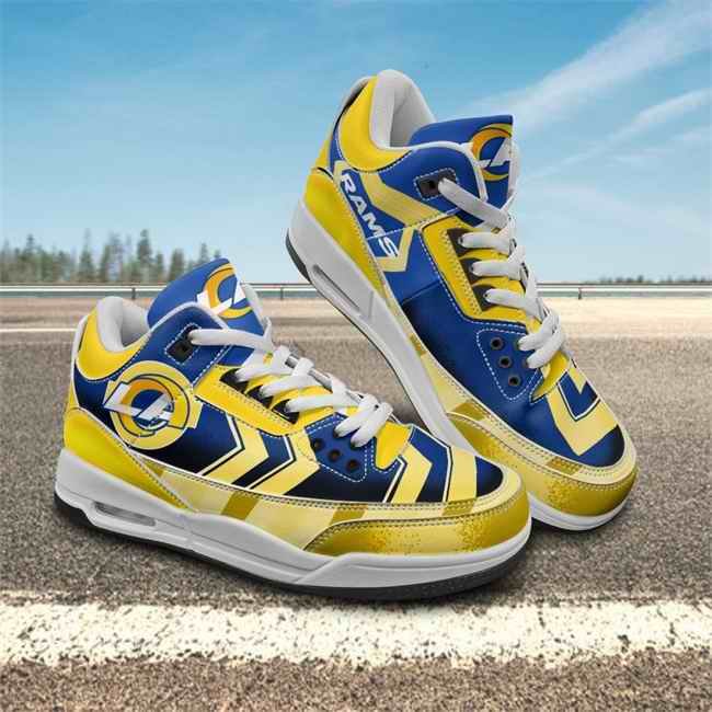 Men's Los Angeles Rams Air Jordan 3 Sneakers/Shoes 001