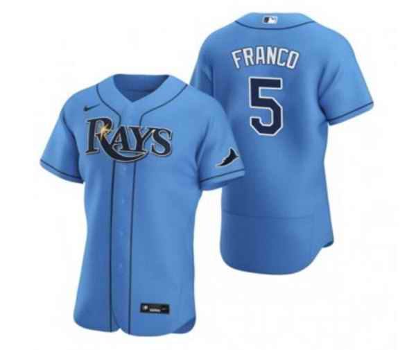 Men's Tampa Bay Rays #5 Wander Franco Blue Flex Base Stitched Jersey