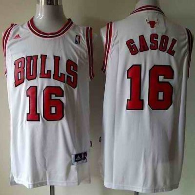 Bulls #16 Pau Gasol White Revolution 30 Stitched Youth NBA Jersey