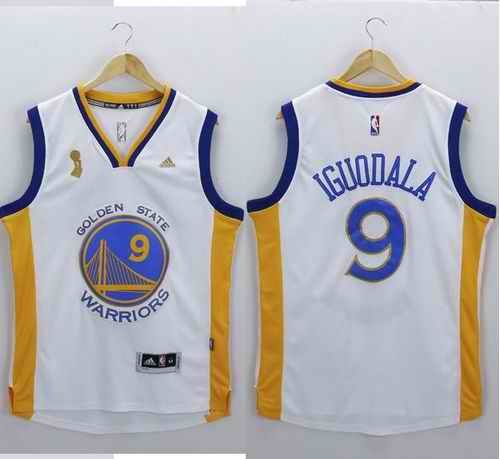 Warriors #9 Andre Iguodala White New Champions Stitched NBA Jersey