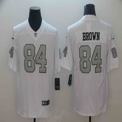 Men's Oakland Raiders #84 Antonio Brown White Limited Rush Stitched NFL Jersey