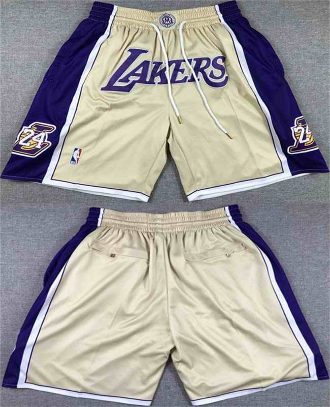 Men's Los Angeles Lakers Gold/Purple  Shorts (Run Small)