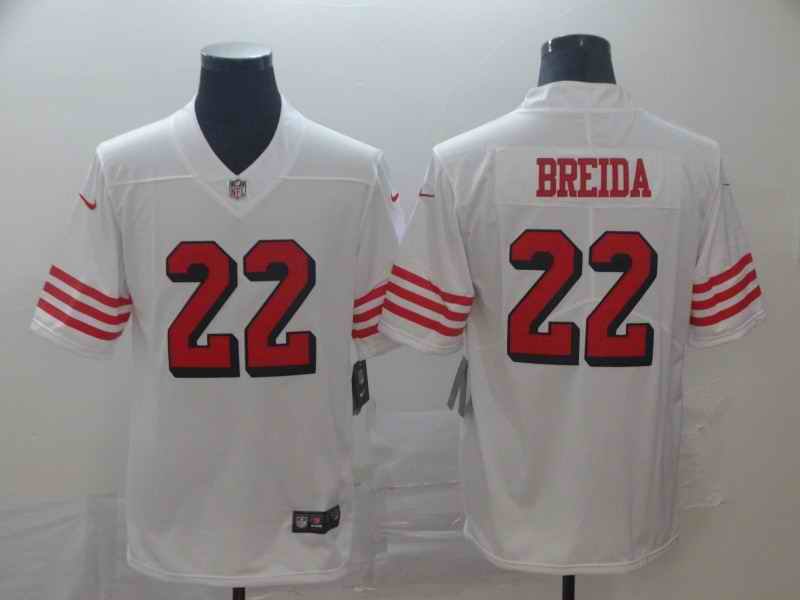 Men's San Francisco 49ers #22 Matt Breida White Color Rush Limited Stitched NFL Jersey