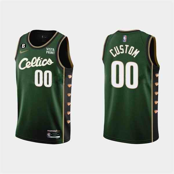 Men's Boston Celtics Active Player Custom 2022-23 Green City Edition Stitched Basketball Jersey