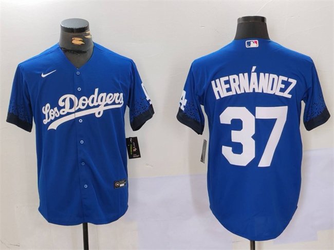 Men's Los Angeles Dodgers #37 Teoscar Hern