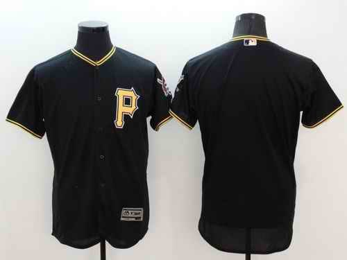 Pirates Blank Black Flexbase Authentic Collection Stitched MLB Jersey