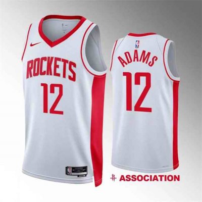 Men's Houston Rockets #12 Steven Adams White Association Edition Stitched Jersey