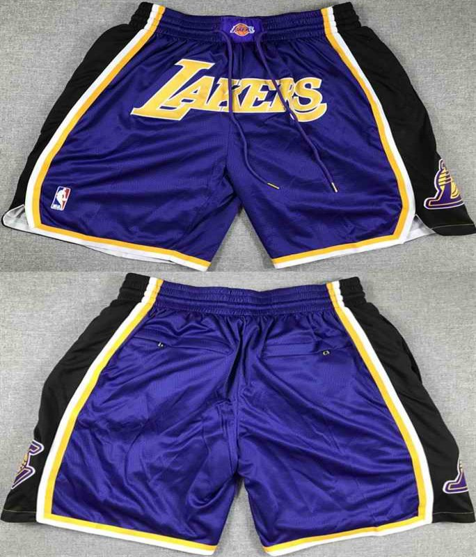 Men's Los Angeles Lakers Purple/Black Shorts (Run Small)