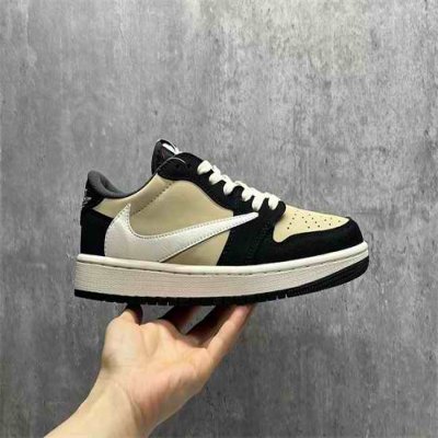 Men's Running Weapon Travis Scott x Air Jordan Black/Cream Shoes 0630