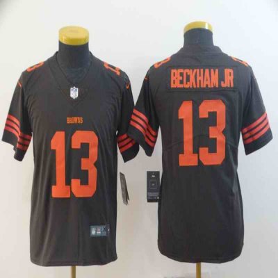 Youth Cleveland Browns #13 Odell Beckham Jr. Brown Color Rush Limited Stitched NFL Jersey