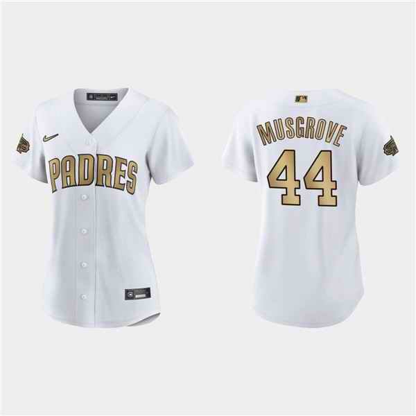 Women's San Diego Padres #44 Joe Musgrove 2022 All-Star White Stitched Baseball Jersey(Run Small)