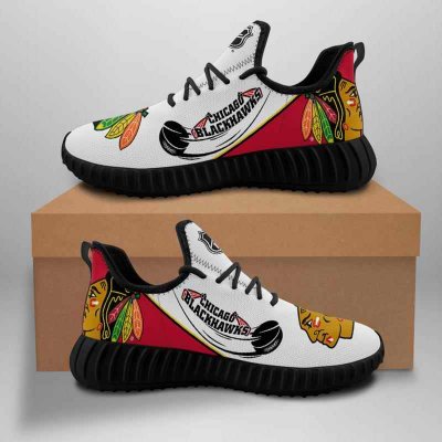 Men's Chicago Blackhawks Mesh Knit Sneakers/Shoes 002