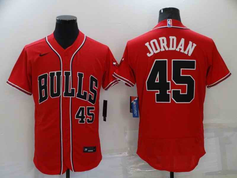 Men's Chicago Bulls #45 Michael Jordan Red Flex Base Stitched Jersey