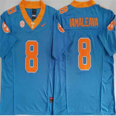 Men's Tennessee Volunteers #8 Nico Iamaleava Blue F.U.S.E. Stitched Jersey