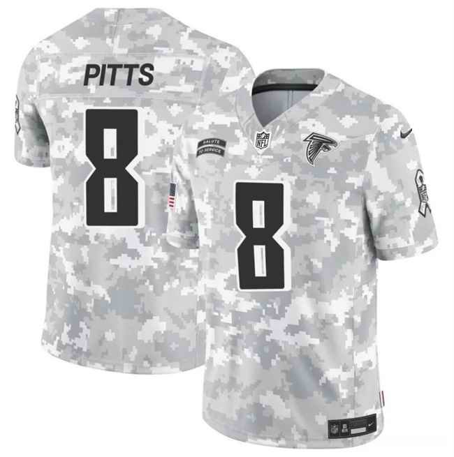 Men's Atlanta Falcons #8 Kyle Pitts 2024 F.U.S.E Arctic Camo Salute to Service Limited Stitched Football Jersey