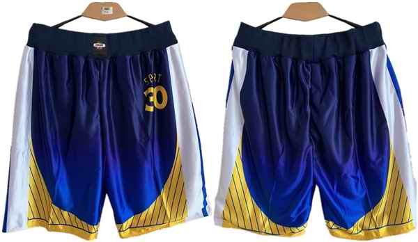 Men's Golden State Warriors Blue Shorts (Run Small)