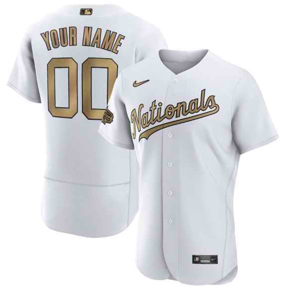 Men's Washington Nationals Active Player Custom 2022 All-Star White Flex Base Stitched MLB Jersey