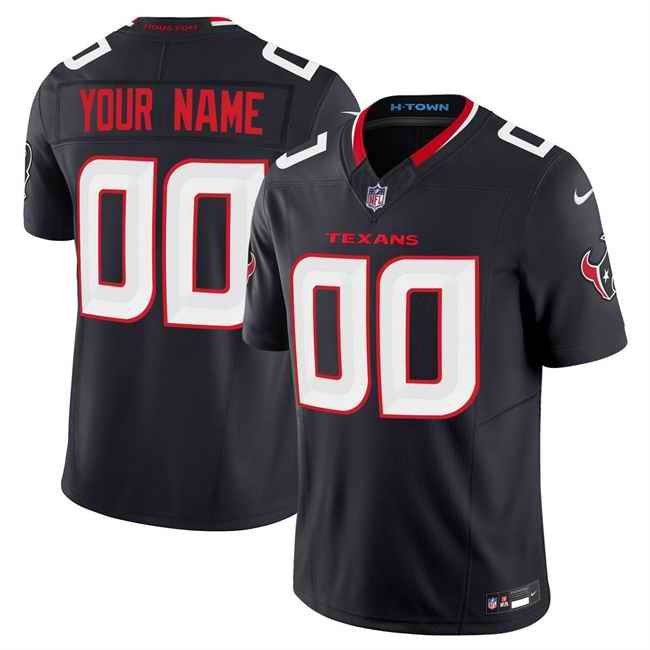 Men's Houston Texans Customized Navy 2024 F.U.S.E Vapor Stitched jersey