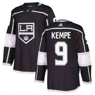 Men's Los Angeles Kings #9 Adrian Kempe Black Stitched NHL Jersey