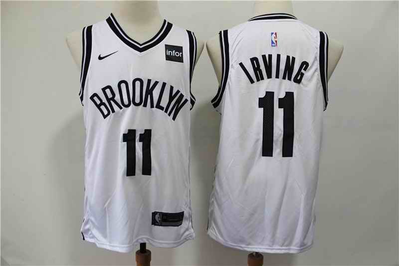 Men's Brooklyn Nets #11 Kyrie Irving White Stitched NBA Jersey