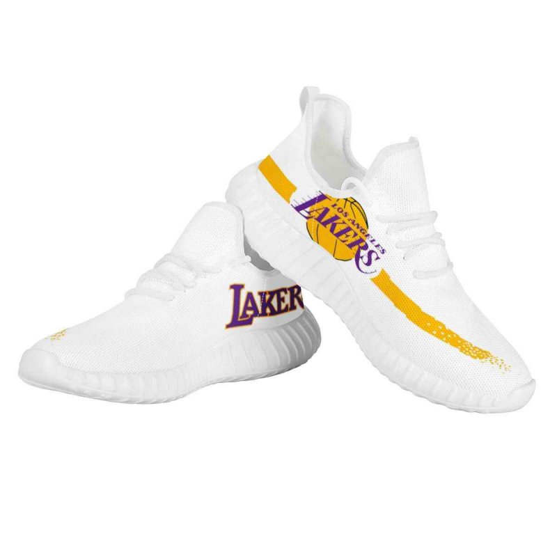 Women's Los Angeles Lakers Mesh Knit Sneakers/Shoes 002