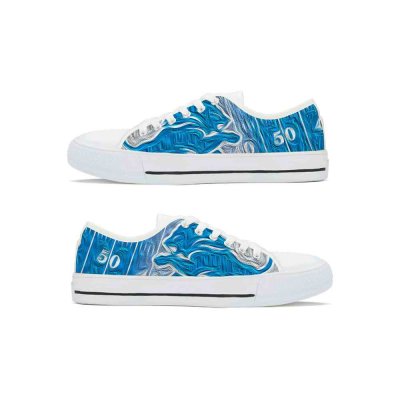 Men's Detroit Lions Low Top Canvas Sneakers 004