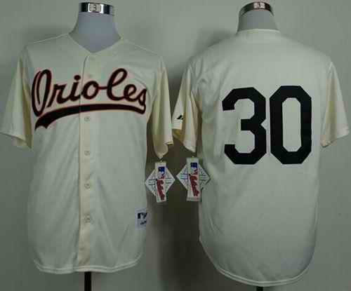 Orioles #30 Chris Tillman Cream 1954 Turn Back The Clock Stitched MLB Jersey