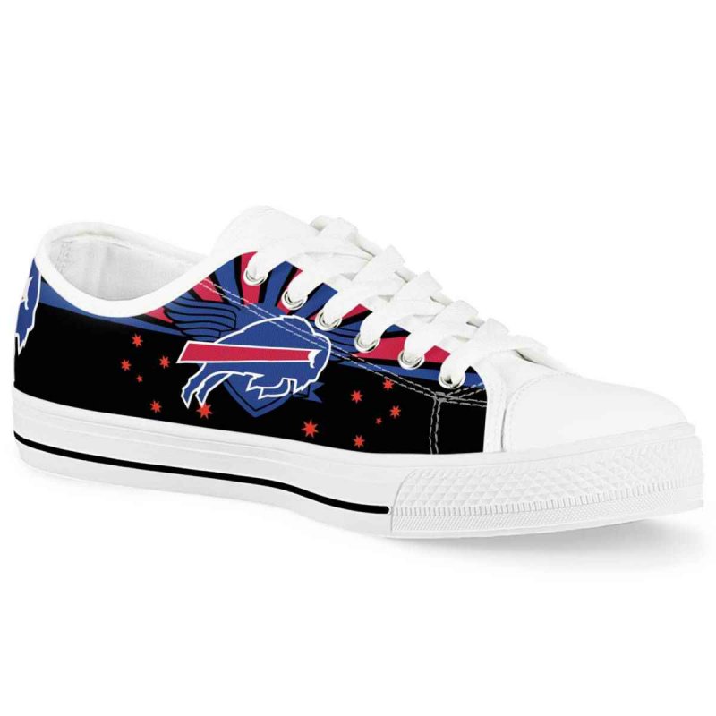 Women's Buffalo Bills Low Top Canvas Sneakers 005