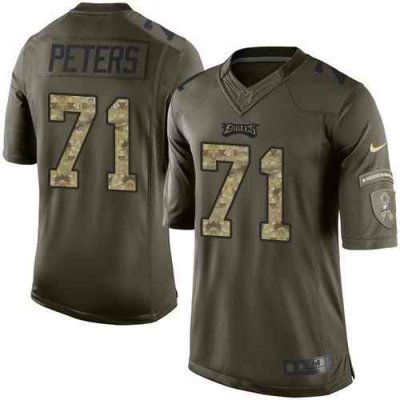 Nike Eagles #71 Jason Peters Green Youth Stitched NFL Limited Salute to Service Jersey