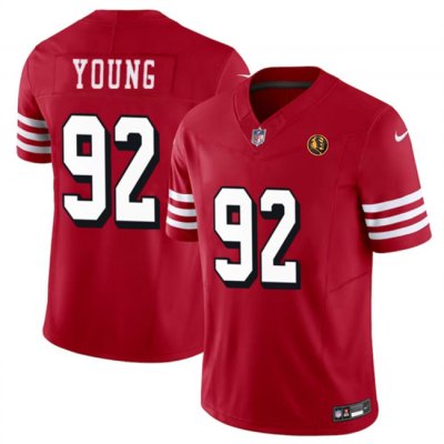 Men's San Francisco 49ers #92 Chase Young New Red 2023 F.U.S.E. With John Madden Patch Vapor Limited Stitched Football Jersey