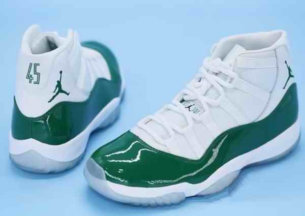 Men's Running weapon Air Jordan 11 Green Shoes 091