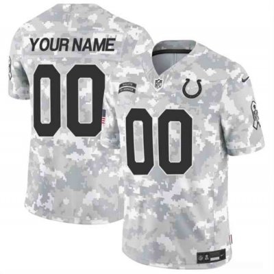 Men's Indianapolis Colts Active Player Custom 2024 F.U.S.E Arctic Camo Salute to Service Limited Stitched Football Jersey