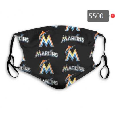 Miami Marlins Face Mask 007 Filter Pm2.5 (Pls check description for details)