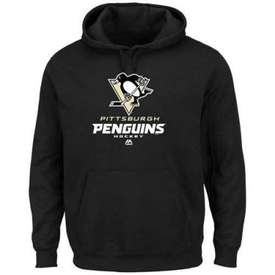 Pittsburgh Penguins Majestic Critical Victory VIII Pullover Hoodie Black