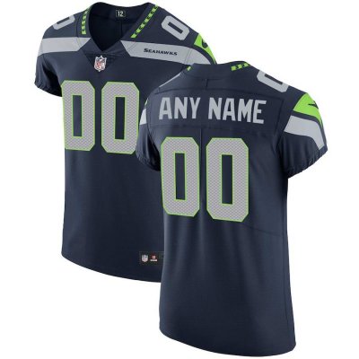 Men's Seattle Seahawks Navy Vapor Untouchable Custom Elite NFL Stitched Jersey