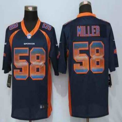 Nike Broncos #58 Von Miller Navy Blue Alternate Men's Stitched NFL Limited Strobe Jersey